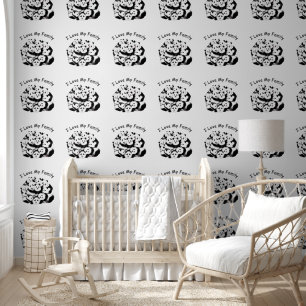 Gelukkige Familie Panda Aangepaste Tekst Grappig Behang