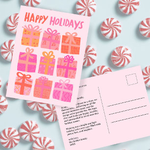 GELUKKIGE FEestdagen Cadeaus Kerstmis Aangepast Briefkaart