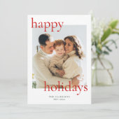 Gelukkige Feestdagen Vet & Klassiek Feestdagenkaart (Staand voorkant)