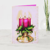 Gelukkige Feestdagen Watercolor Kaars (Voorkant)