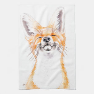 Gelukkige Foxy Theedoek