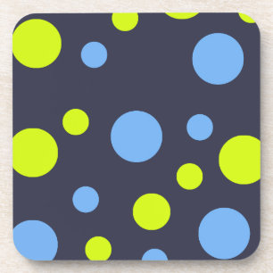 Gelukkige Funky Gele Blauwe Bellen Onderzetter