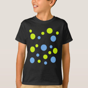 Gelukkige Funky Gele Blauwe Bellen T-shirt