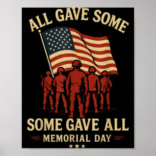 Gelukkige gedenkdag Amerikaanse vlag sommigen gave Poster