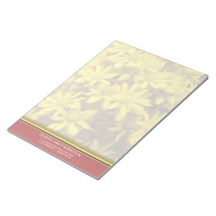 Gelukkige Gele Bloemen Persoonlijke Notitieboek Notitieblok