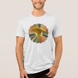 Gelukkige Gele Cantharel Paddenstoel Tri-Blend Shirt