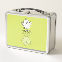 Gelukkige Gele Kuiken Reflectie Doodle Aangepaste