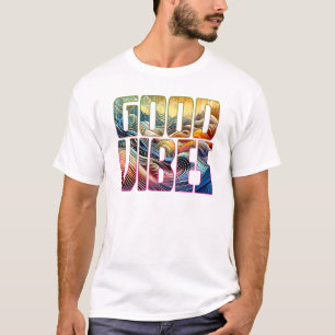 Gelukkige geluiden Goede vibes Kleur Burst T-shirt