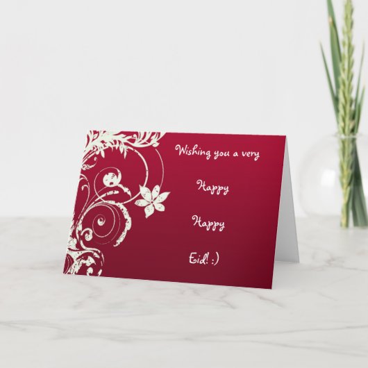 Gelukkige Gelukkige Kaart Eid (Voorkant)