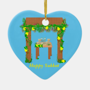 Gelukkige Gepersonaliseerde Sukkot, Keramisch Ornament