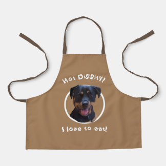 Gelukkige gezinsliefhebbende Rottweiler Schort