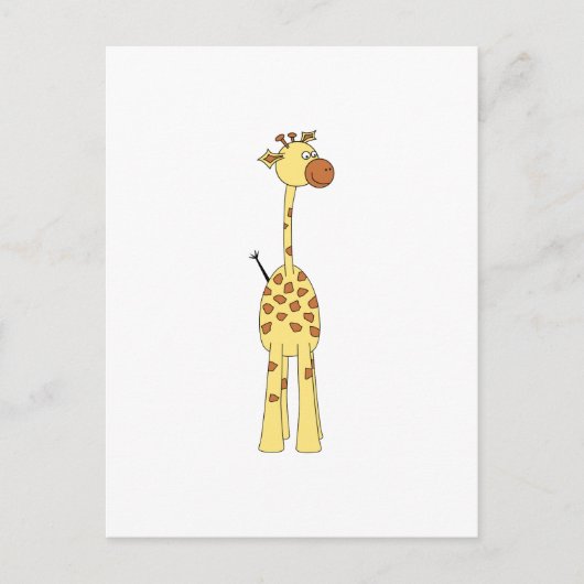 Gelukkige Giraffe. Cartoon Briefkaart (Voorkant)