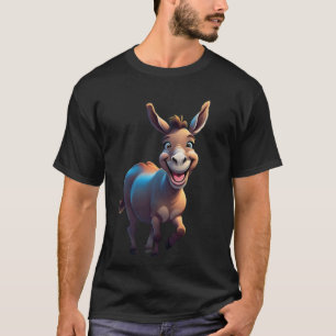 Gelukkige glimlachende ezel t-shirt