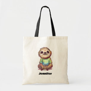 Gelukkige Glimlachende Luiaard Zit Relaxed Tote Bag