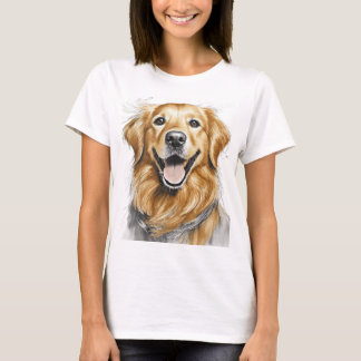 Gelukkige Golden Retriever hond T-shirt