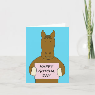 Gelukkige Gotcha-dag Paard Kaart