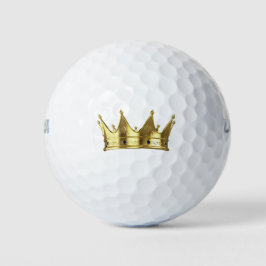 Gelukkige gouden kroon golfballen