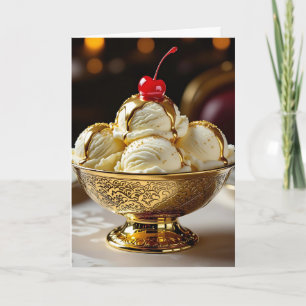 Gelukkige gouden verjaardag   Ice Cream Sundae Kaart