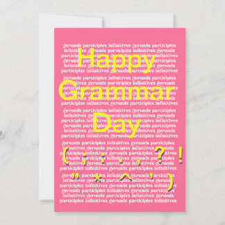 Gelukkige grammatica dag feestdagenkaart