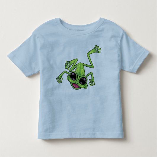 Gelukkige Groene Boomkikker Kinder Shirts (Voorkant)