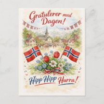 Gelukkige Grondwetdag Noorwegen - 17 Mei Syttende