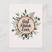 Gelukkige Grootouders Dag Rustiek Hout en Foliage Briefkaart (Voorkant)