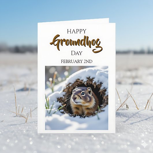 Gelukkige Ground Hog Dag! 2 februari Kaart
