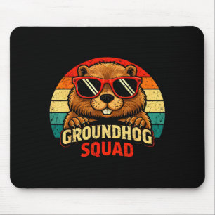 Gelukkige Groundhog-dag 2026-viering Grappige Grou Muismat