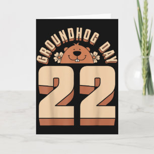 Gelukkige Groundhog-dag 2 februari Retro Dierenlie Kaart