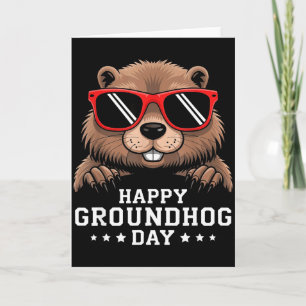 Gelukkige Groundhog-dag Dierliefhebber Mannen Vrou Kaart