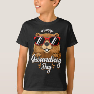 Gelukkige Groundhog-dag Grappige Groundhog-singles T-shirt