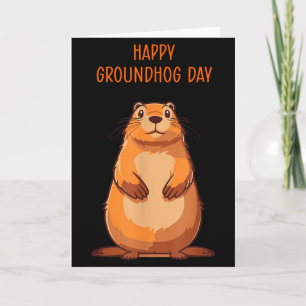 Gelukkige Groundhog-dag voor Groundhog-liefhebber Kaart