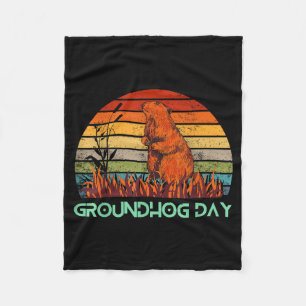 Gelukkige Groundhog Day 2023 Liefhebbers Kostuum G Fleece Deken