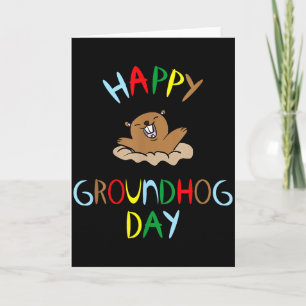 Gelukkige Groundhog Day 2026 Kaart