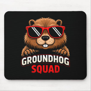 Gelukkige Groundhog Day 2026 viering Grappige Grou Muismat