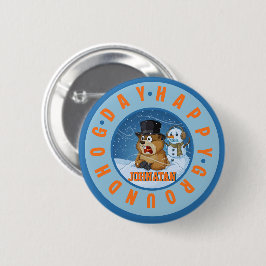 Gelukkige Groundhog Day Aangepaste Naam Grappig Ronde Button 5,7 Cm