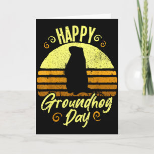 Gelukkige Groundhog Day Grappige Groundhog Kaart