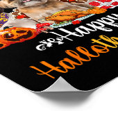 Gelukkige Hallothanksmas Shih Tzu Hond Halloween C Poster (Hoek)