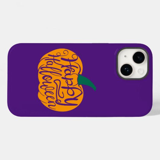 Gelukkige Halloween-belettering op gesneden pompoe Case-Mate iPhone Case (Achterkant (horizontaal))