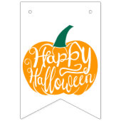 Gelukkige Halloween-belettering op gesneden pompoe Vlaggetjes (Derde vlag)