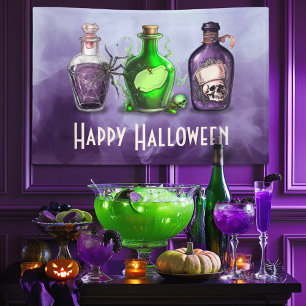 Gelukkige Halloween Brews en Boos Apothecary Banne Spandoek