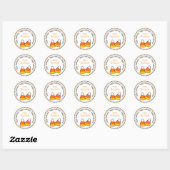 Gelukkige Halloween Candy Corn Dot Circle Labels (Vel)