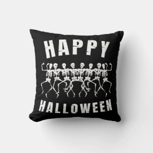 GELUKKIGE HALLOWEEN DANSTENDE SKELETTEN KUSSEN