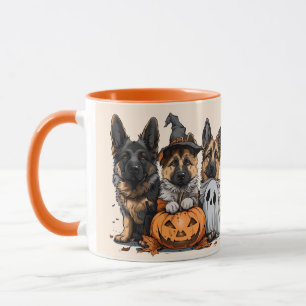Gelukkige Halloween Duitse Herder Honden Mok