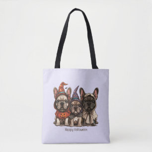 Gelukkige Halloween Franse Bulldogs Draagtas