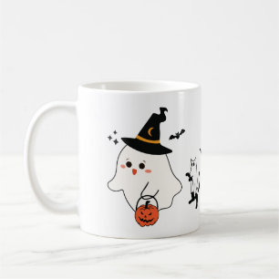 Gelukkige Halloween Ghost Cats Koffiemok