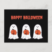 Gelukkige Halloween Ghosts met Jack-o-Lanterns Briefkaart (Voorkant)