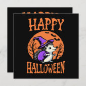 Gelukkige Halloween Hedgehog Witch (Voorkant / Achterkant)