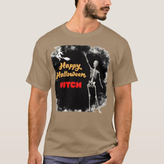 GELUKKIGE Halloween Heks Grappige Woorden 80s fami T-shirt