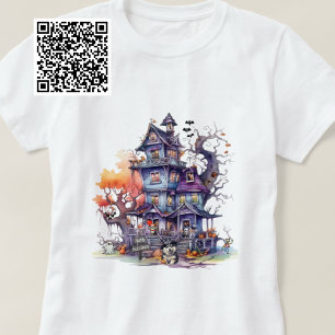 Gelukkige Halloween Husky heks en griezelige vrien T-shirt